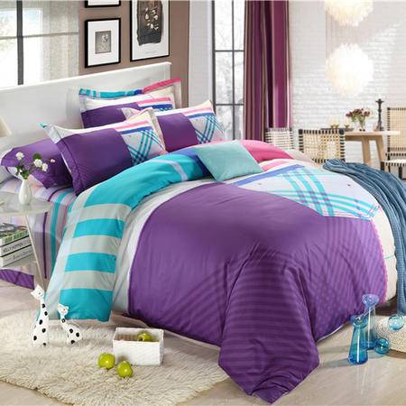 精致睡眠的温柔守护——瀚庭贡缎活性印花四件套·维拉1.5米床款